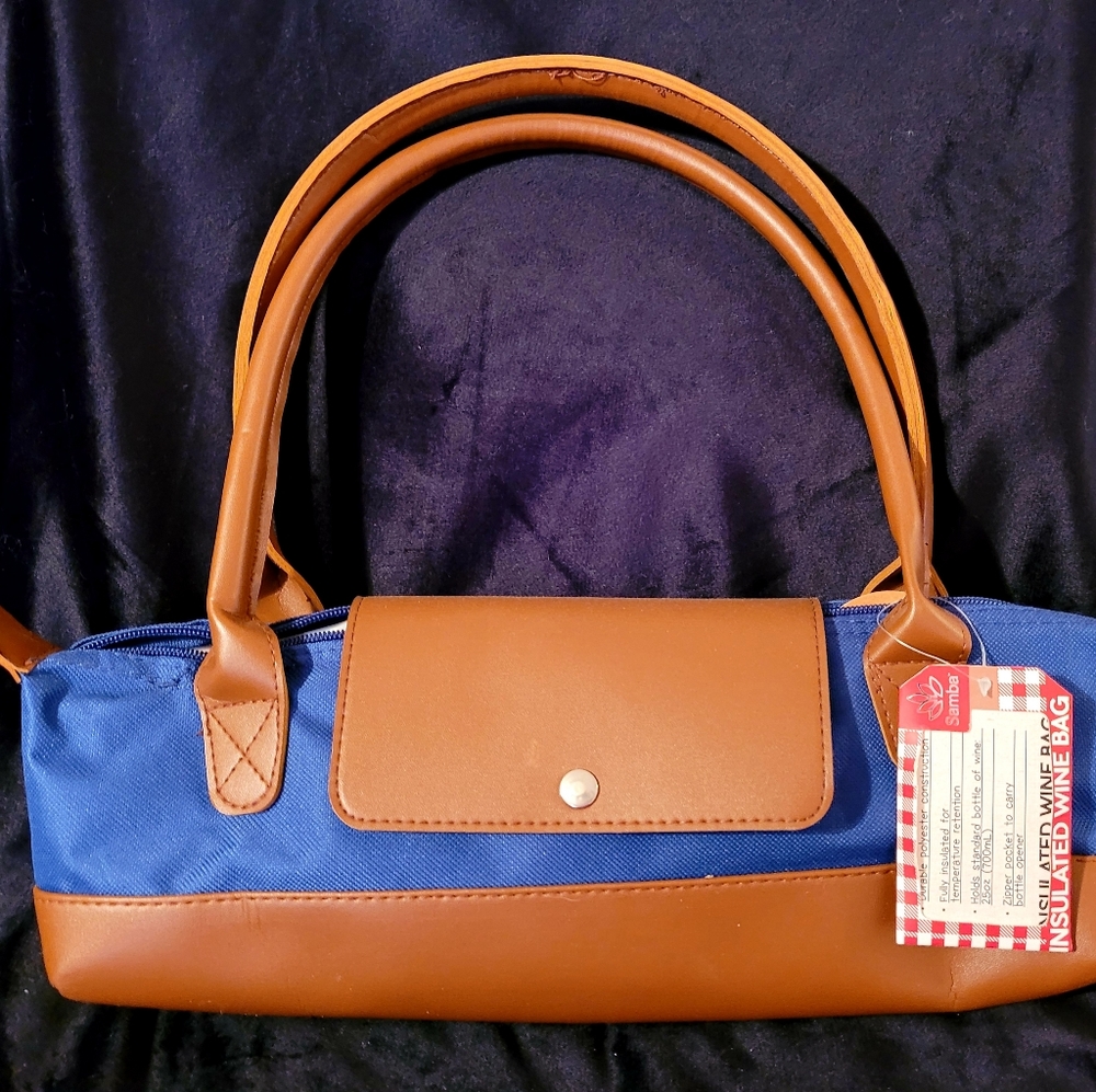 NWT Wine Insulated Tote Purse with Corkscrew